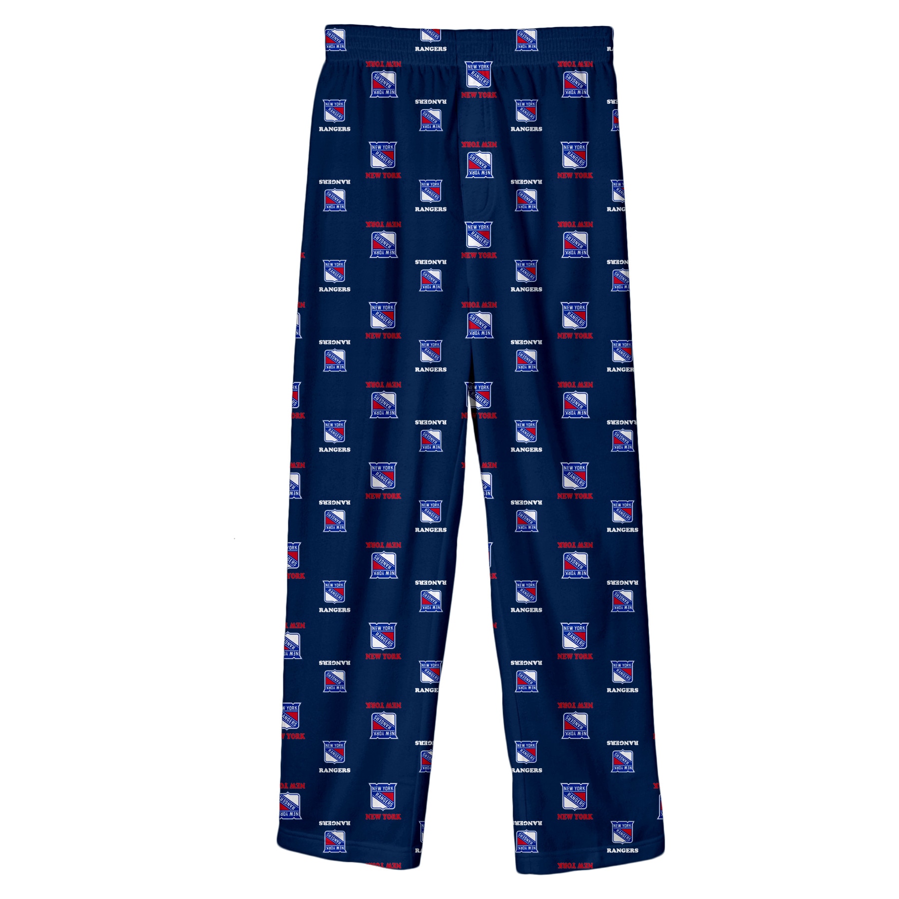 New York Rangers Youth Team Logo Printed Pajama Pants - Royal 1