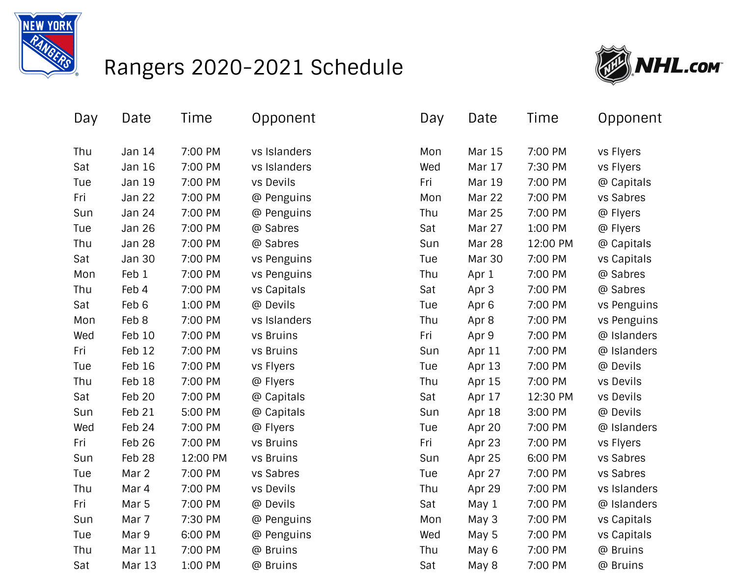 Rangers Printable Schedule read.iesanfelipe.edu.pe