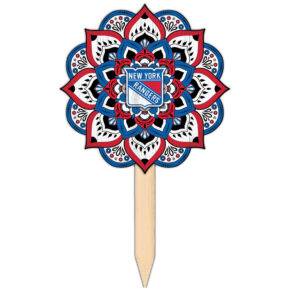 New York Rangers 18'' x 12'' Mandala Yard Stake