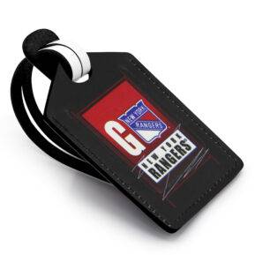New York Rangers Personalized Leather Luggage Tag