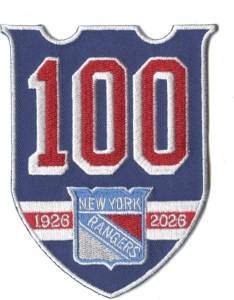 New York Rangers 100th Anniversary Embroidered Jersey Patch